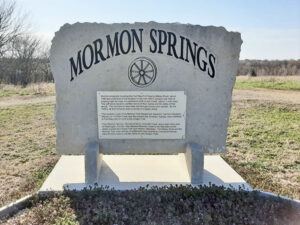 Mormon Springs Marker in Washington County, Kansas.