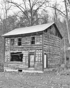 Two Story Log House.