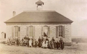 Eagle School District 3 in Washington County, Kansas, early 1900s.