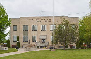 Washington County Courthouse in Washington, Kansas by Kathy Alexander.