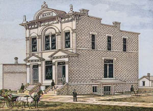 FirstNational Bank in Westmoreland, Kansas, L.H. Everts & Co., 1887.