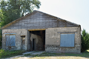 An old business building in Lovewell, Kansas.