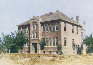 Almena, Kansas city school about 1915.