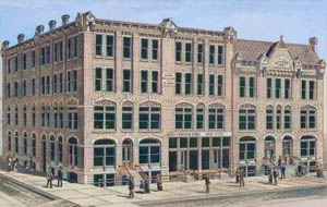 Bonham Hotel & Opera House in Clay Center, Kansas, by L.H. Everts, Co., 1887.