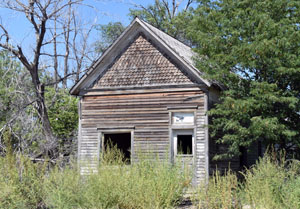 And old business building in Densmore, Kansas by Kathy Alexander.