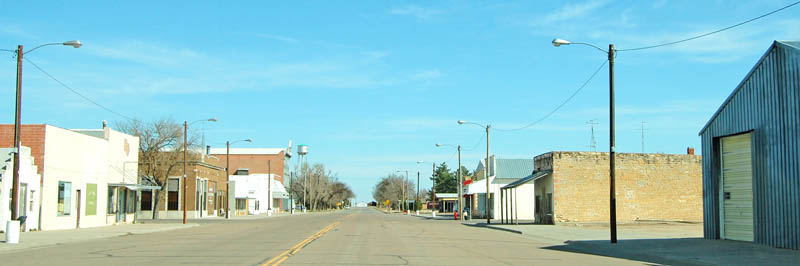 Grainfield, Kansas Main Street by Kathy Alexander.