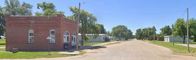 Mahaska, Kansas Main Street, courtesy Google Maps.