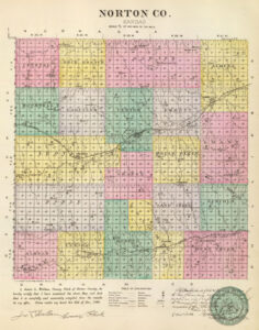 Norton County, Kansas Map by L.H. Everts & Co., 1887.