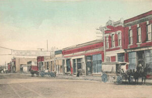 Washington, Kansas Main Street in 1910.