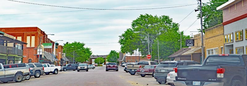 Washington, Kansas Main Street by Kathy Alexander.