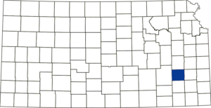 Woodson County, Kansas Location.