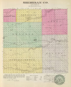 Sheridan County, Kansas Map by L.H. Everts & Co., 1887.