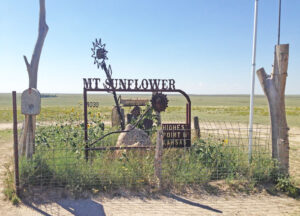 Though Mount Sunflower in Wallace County, Kansas is not a mountain, it is the highest natural point in Kansas. Photo courtesy of Wikipedia.