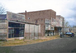 Downtown Elgin, Kansas, in the 1940s. Downtown Elgin, Kansas in the 1940s.