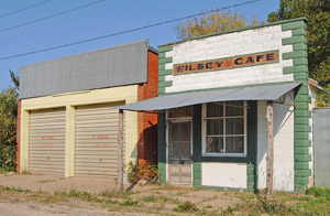 Old cafe in Wilsey, Kansas by Kathy Alexander.