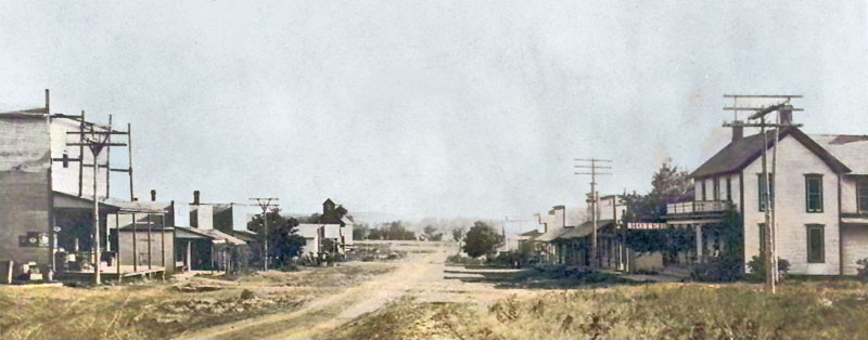 Ada, Kansas in about 1900.