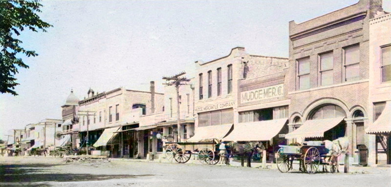 Eskridge, Kansas, about 1910. Eskridge, Kansas, about 1910.