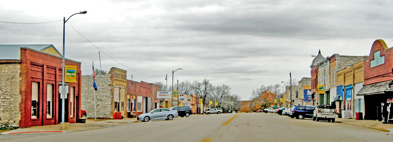 Eskridge, Kansas Main Street by Kathy Alexander.