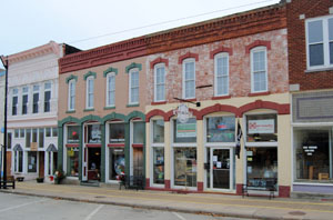 Main Street Buildings in Sedan, Kansas by Kathy Alexander.