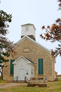 Beecher Bible and Rifle Church in Wabaunsee, Kansas by Kathy Alexander.
