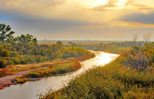Arkansas River near Lakin, Kansas by Kathy Alexander.