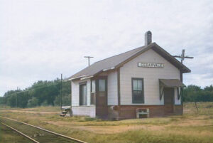 Missouri Pacific Railroad Depot in Cedar Vale, Kansas.