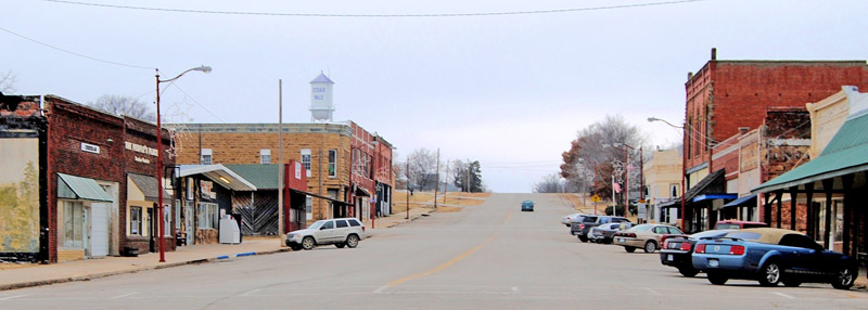 Cedar Vale, Kansas Main Street by Kathy Alexander.
