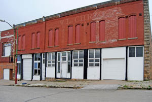 Building row on Main Street in Cedar Vale, Kansas by Kathy Alexander.