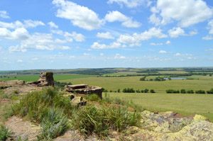 Picnic area at Coronado Heights, Kansas by Kathy Alexander.