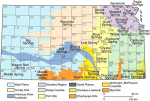 Kansas Physiographic Regions by the Kansas Geological Survey.