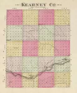Kearny County, Kansas Map by L.H. Everts & Co., 1887.