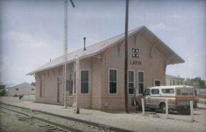 Atchison, Topeka & Santa Fe Railroad Depot in Lakin, Kansas. Atchison, Topeka & Santa Fe Railroad Depot in Lakin, Kansas.