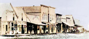 Kansas Avenue in Norton, Kansas, 1885.
