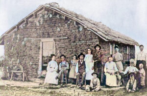 A sod house in Rawlins County, Kansas.