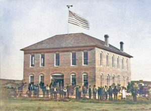 The first Rawlins County Courthouse in Atwood, Kansas.