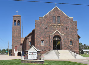 Sacred Heart Catholic Church in Atwood, Kansas by Kathy Alexander.