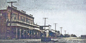 Early day Main Street in Chautauqua, Kansas.