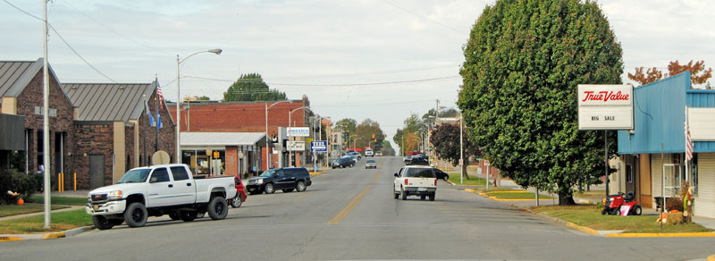 Business District in Columbus, Kansas by Kathy Alexander.