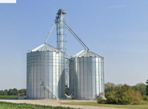 Grain silos in Carona, Kansas, courtesy Google Maps.
