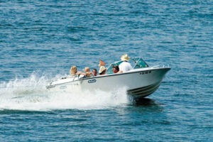 Boating at Hillsdale Lake courtesy of Hillsdale State Park.