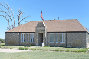 Old grade school in Ludell, Kansas by Kathy Alexander.