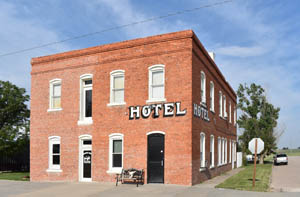 Old hotel in McDonald, Kansas by Kathy Alexander.