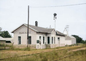St. Louis and San Francisco Railroad depot in Mound Valley, Kansas.