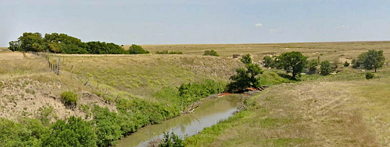 Ness County, Kansas Landscape, courtesy of Google Maps.