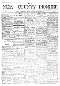 Ness County Pioneer Newspaper.