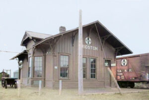 ATSF Depot in Grigston, Kansas, 1931.