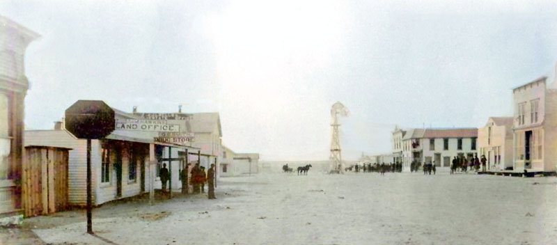 Fargo Springs, Kansas in about 1890.