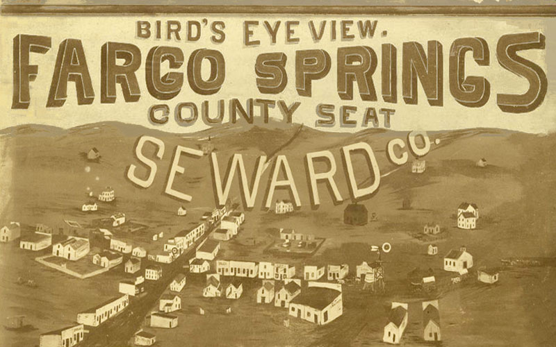 Fargo Springs Kansas - County Seat in about 1893.