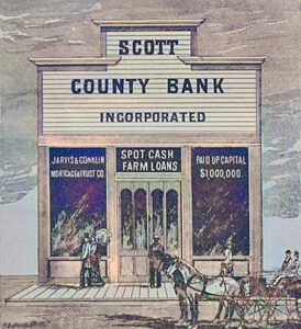 Scott County Bank in Scott City, Kansas 1886.