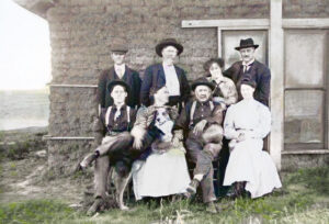 A sod house in Scott County, Kansas.
